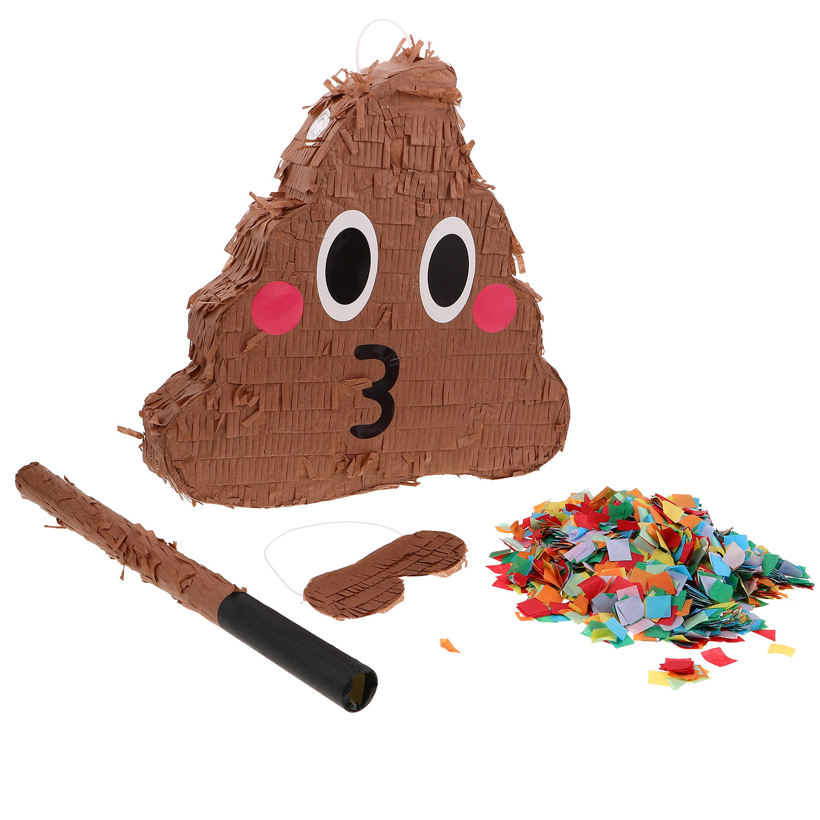 Kids Party Games - 1Set Funny Poop Pinata with Stick