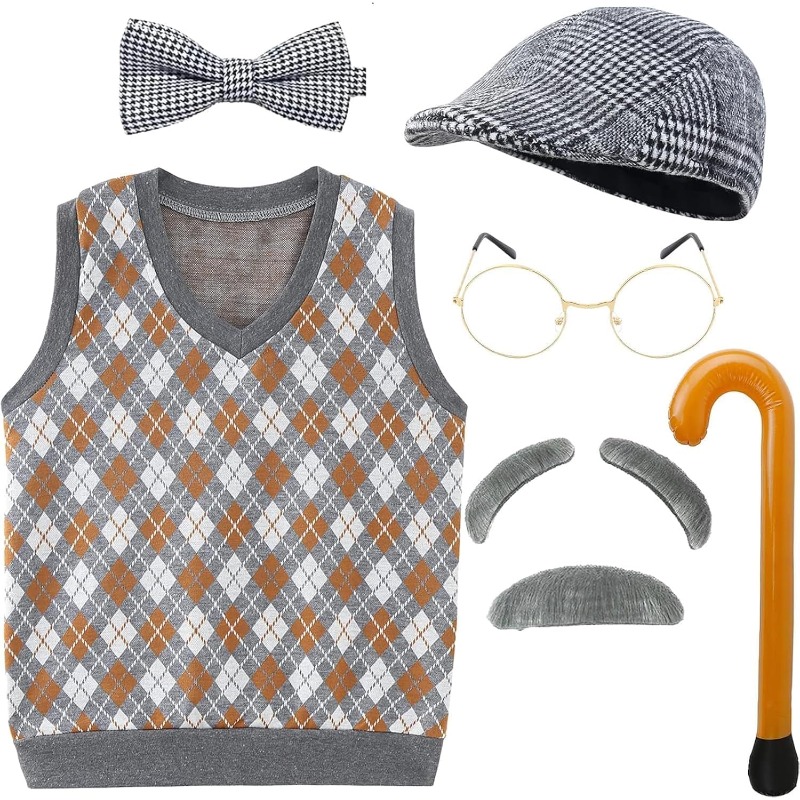Kids Party Games - Kids 100 Days School Old Man
