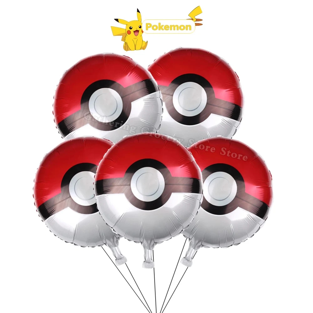 Party Games Baby Shower - 5pcs Pokemoned Cute Aluminum Foil Balloon