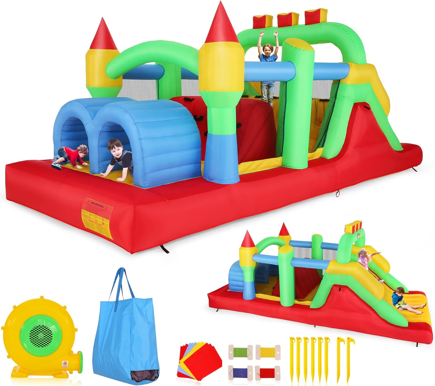 18 x 8.2FT Inflatable Obstacle - Kids Party Games recensione e prezzo