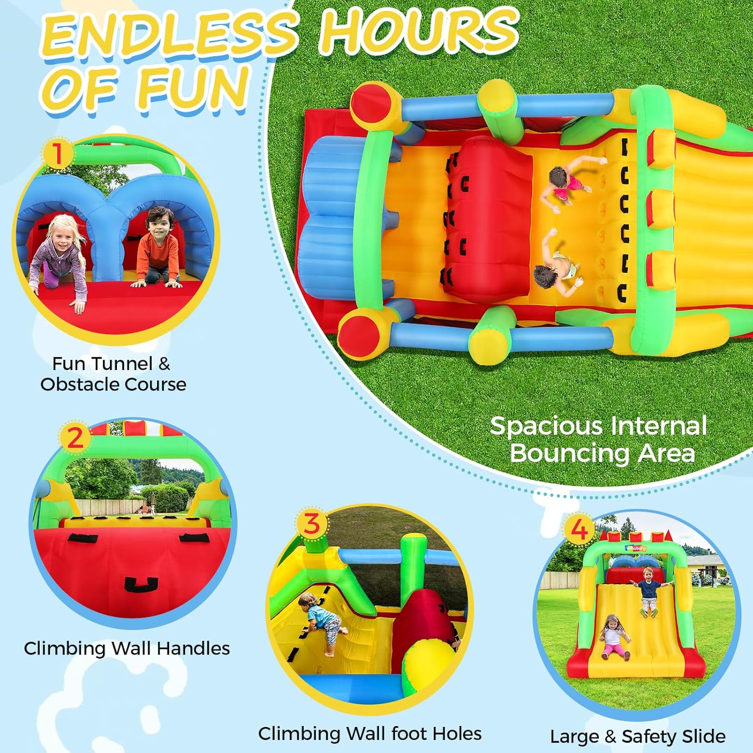 18 x 8.2FT Inflatable Obstacle - Kids Party Games recensione e prezzo