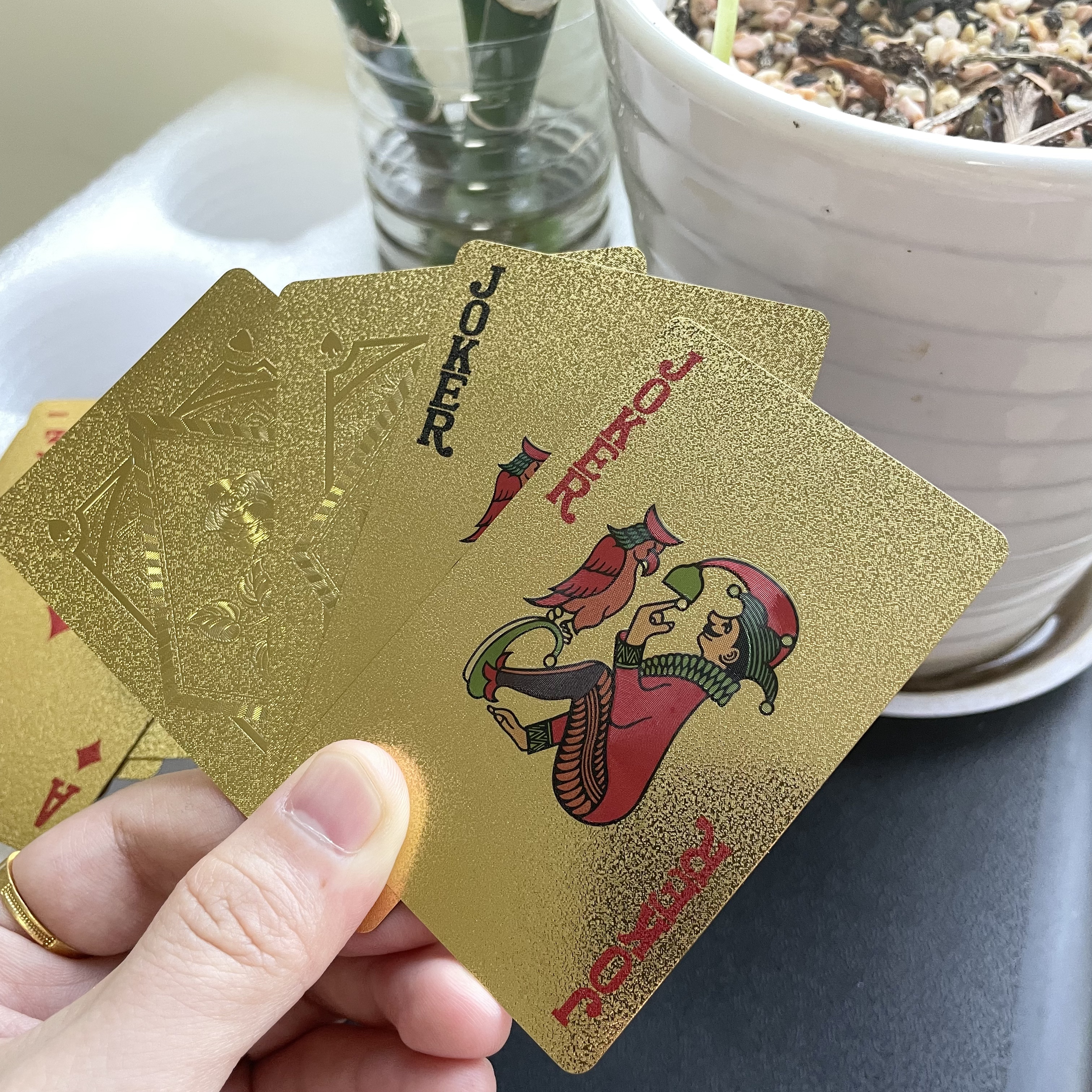 Gold Foil Skull Poker Cards Wa - Party Games Using Playing Cards recensione e prezzo