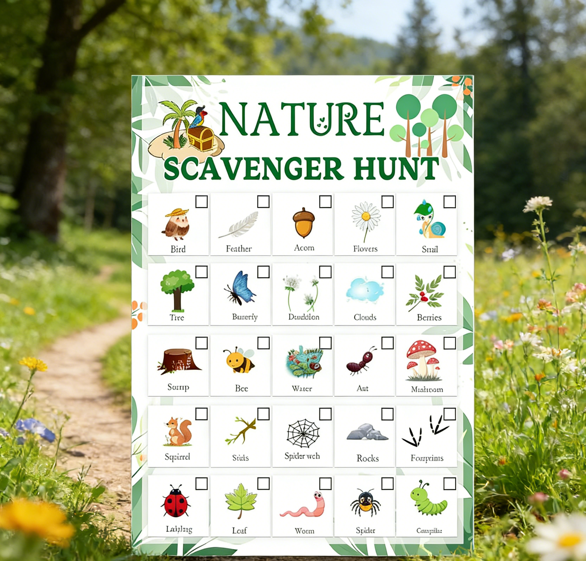 Nature Scavenger Hunt Card 5 x - Scavenger Hunt Card recensione e prezzo