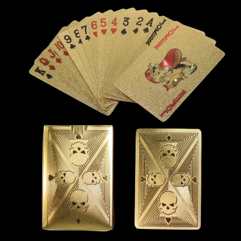 Gold Foil Skull Poker Cards Wa - Party Games Using Playing Cards recensione e prezzo