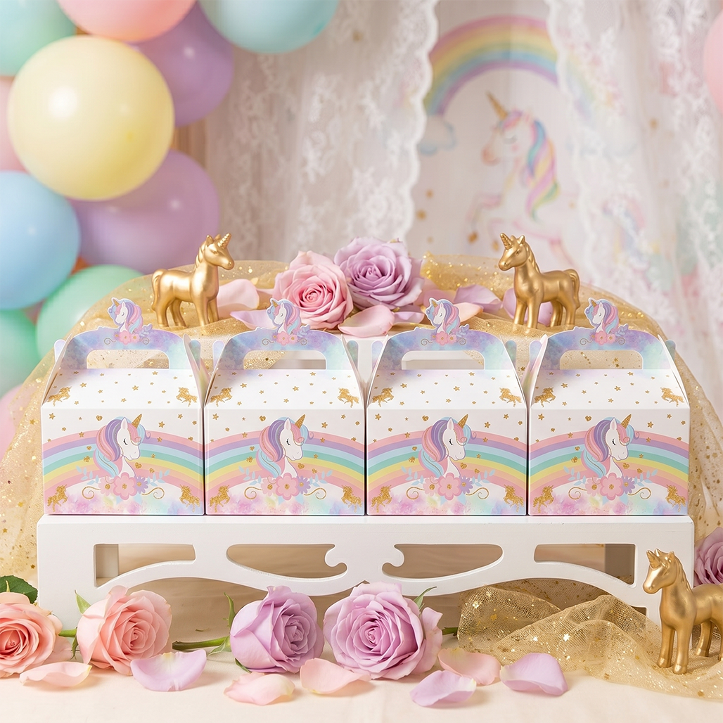 8Pcs Magical Unicorn Gift Boxe - Party Games Baby Shower recensione e prezzo