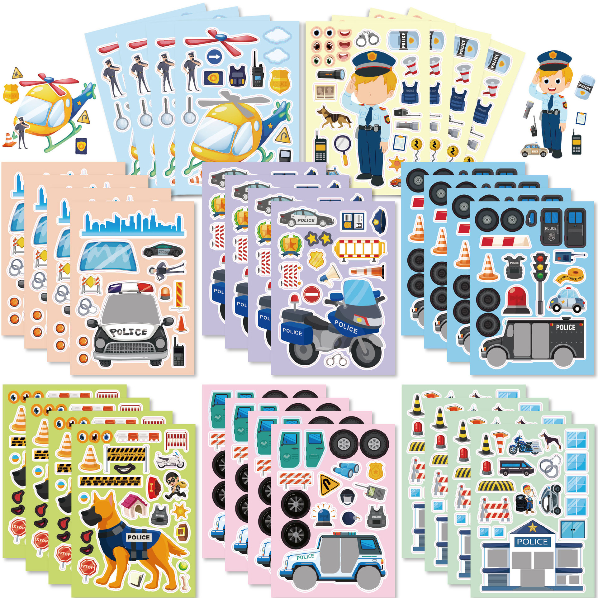 16Sheets Cartoon Vocation Poli - Party Games Baby Shower recensione e prezzo