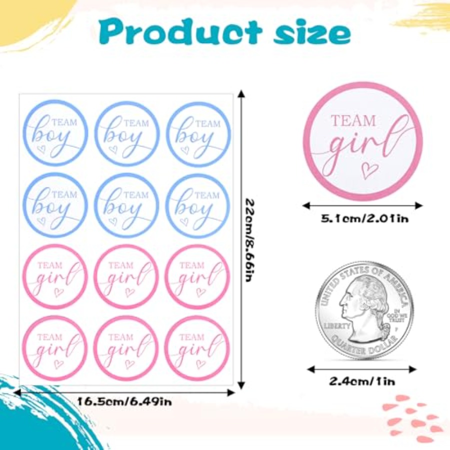 120 Pcs Gender Reveal Stickers - Party Games Baby Shower recensione e prezzo