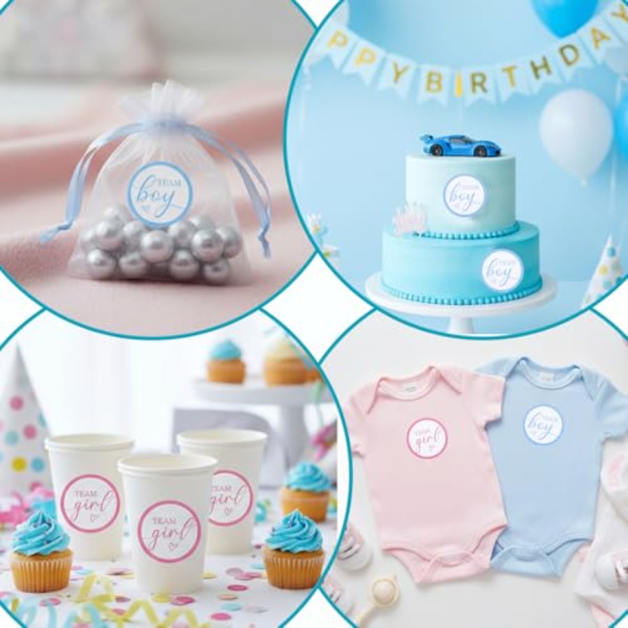 120 Pcs Gender Reveal Stickers - Party Games Baby Shower recensione e prezzo