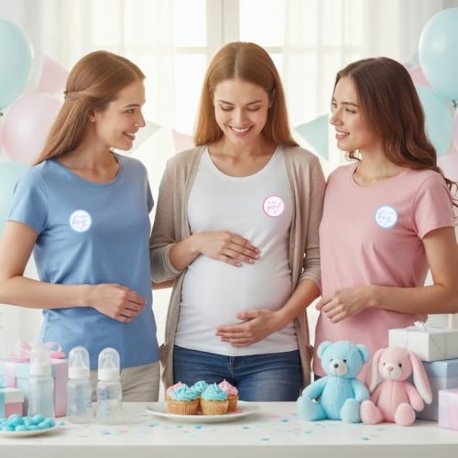 120 Pcs Gender Reveal Stickers - Party Games Baby Shower recensione e prezzo