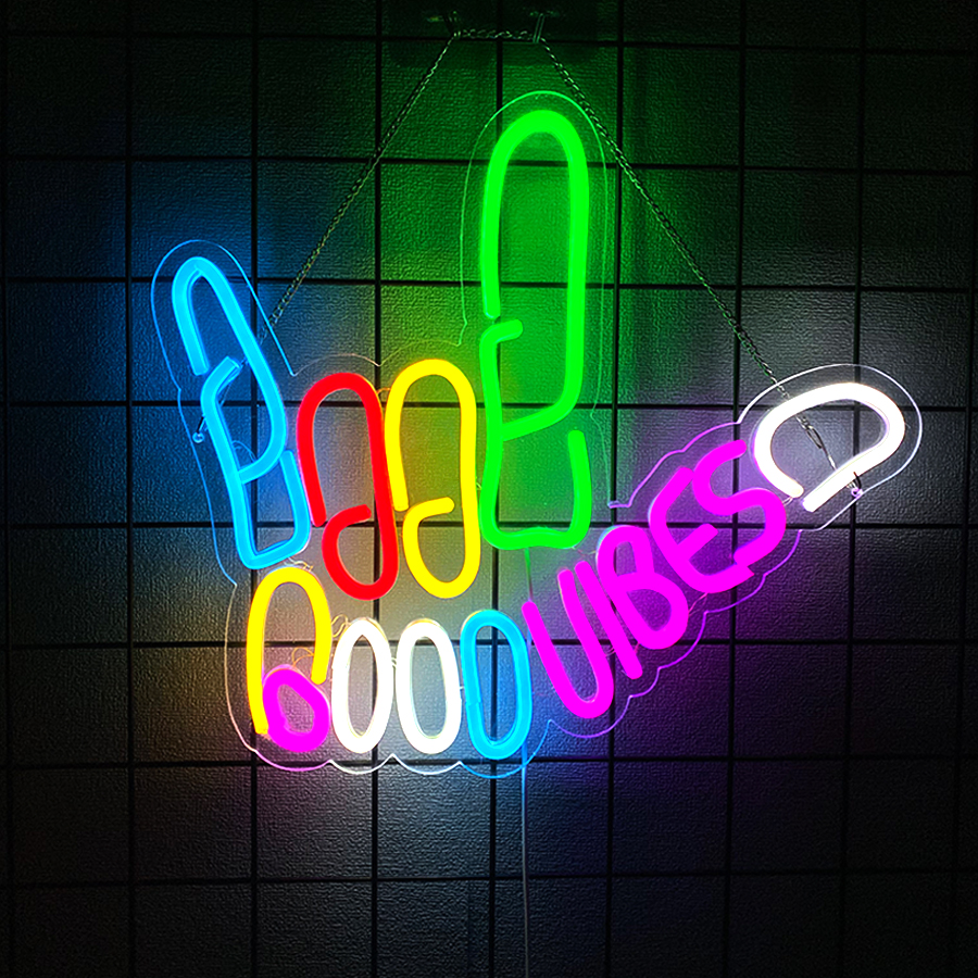 Good Vibes Peace Hand Neon Sig - Party Games On Switch recensione e prezzo