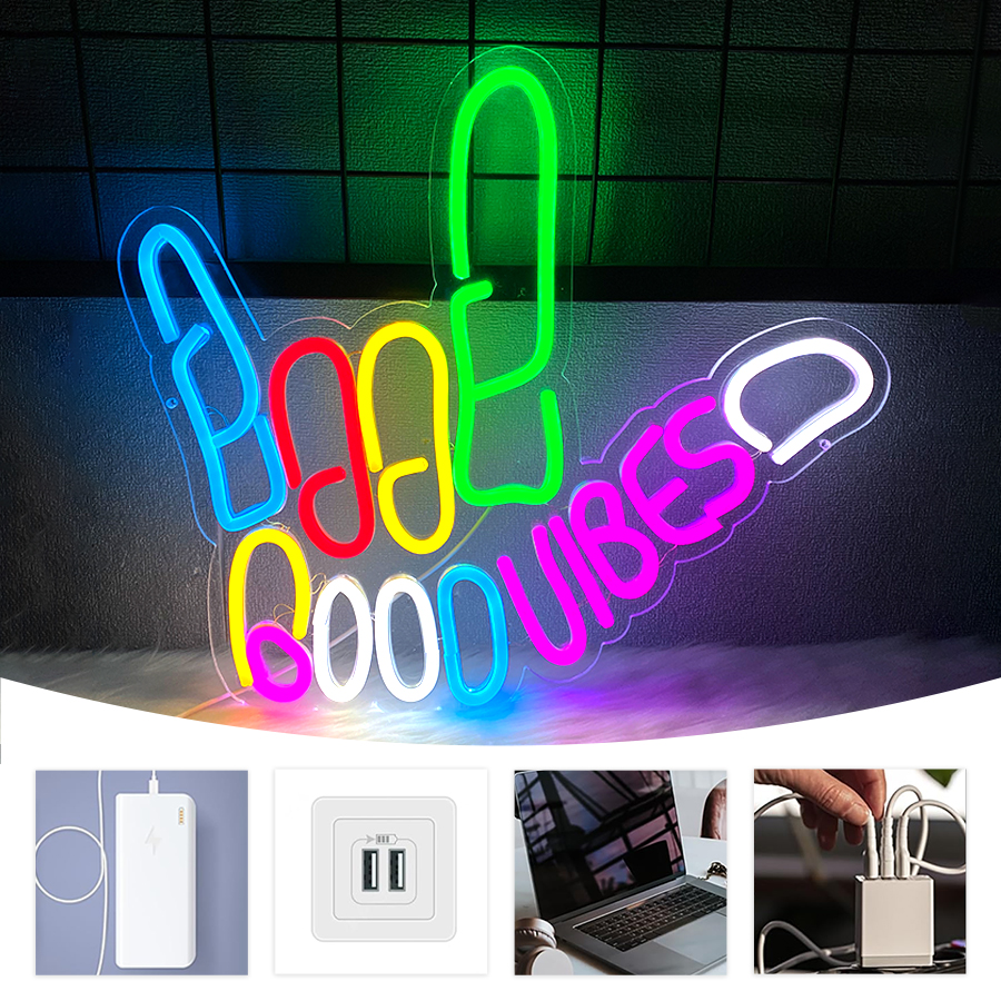 Good Vibes Peace Hand Neon Sig - Party Games On Switch recensione e prezzo