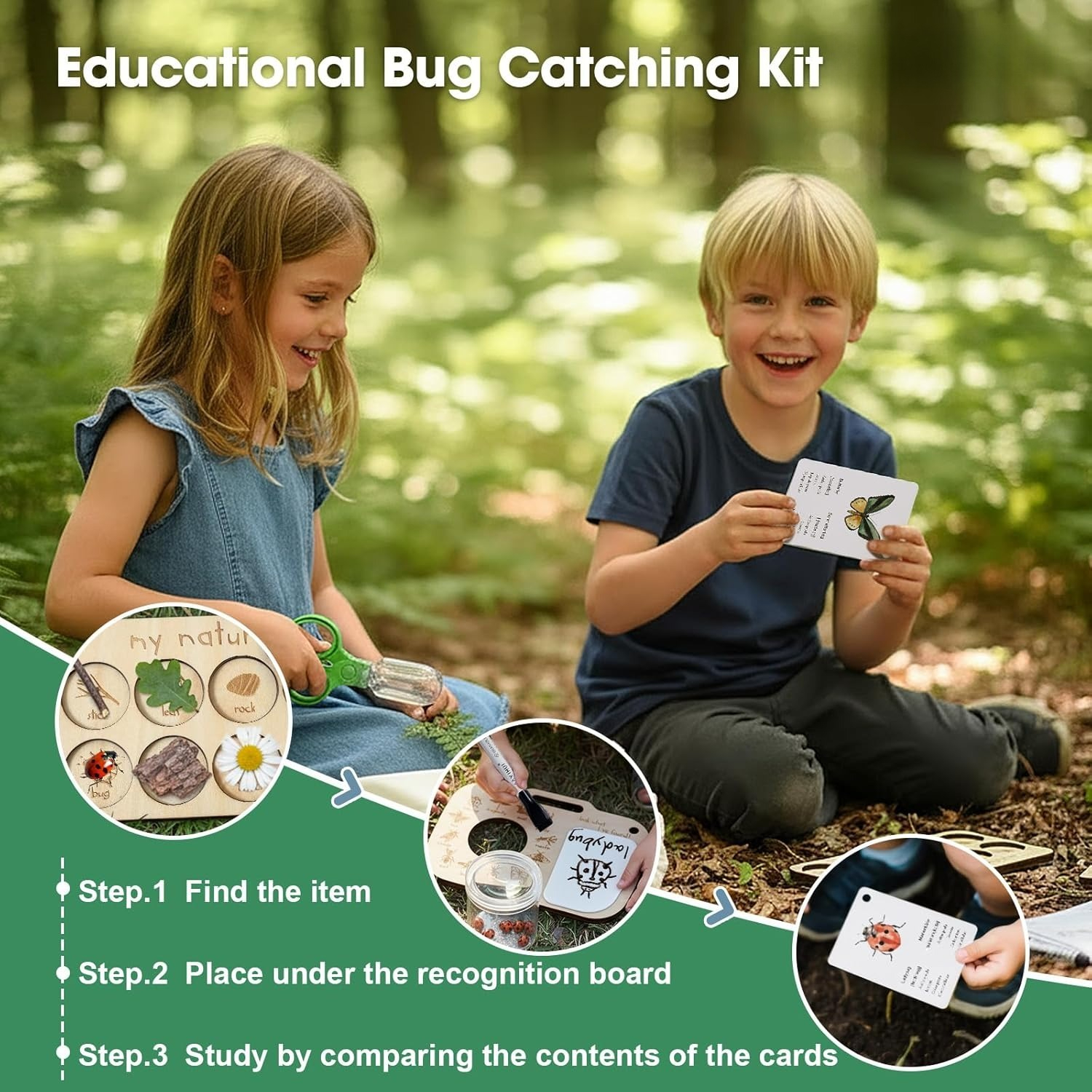 Bug Catcher Kit for Kids with  - Scavenger Hunt Card recensione e prezzo