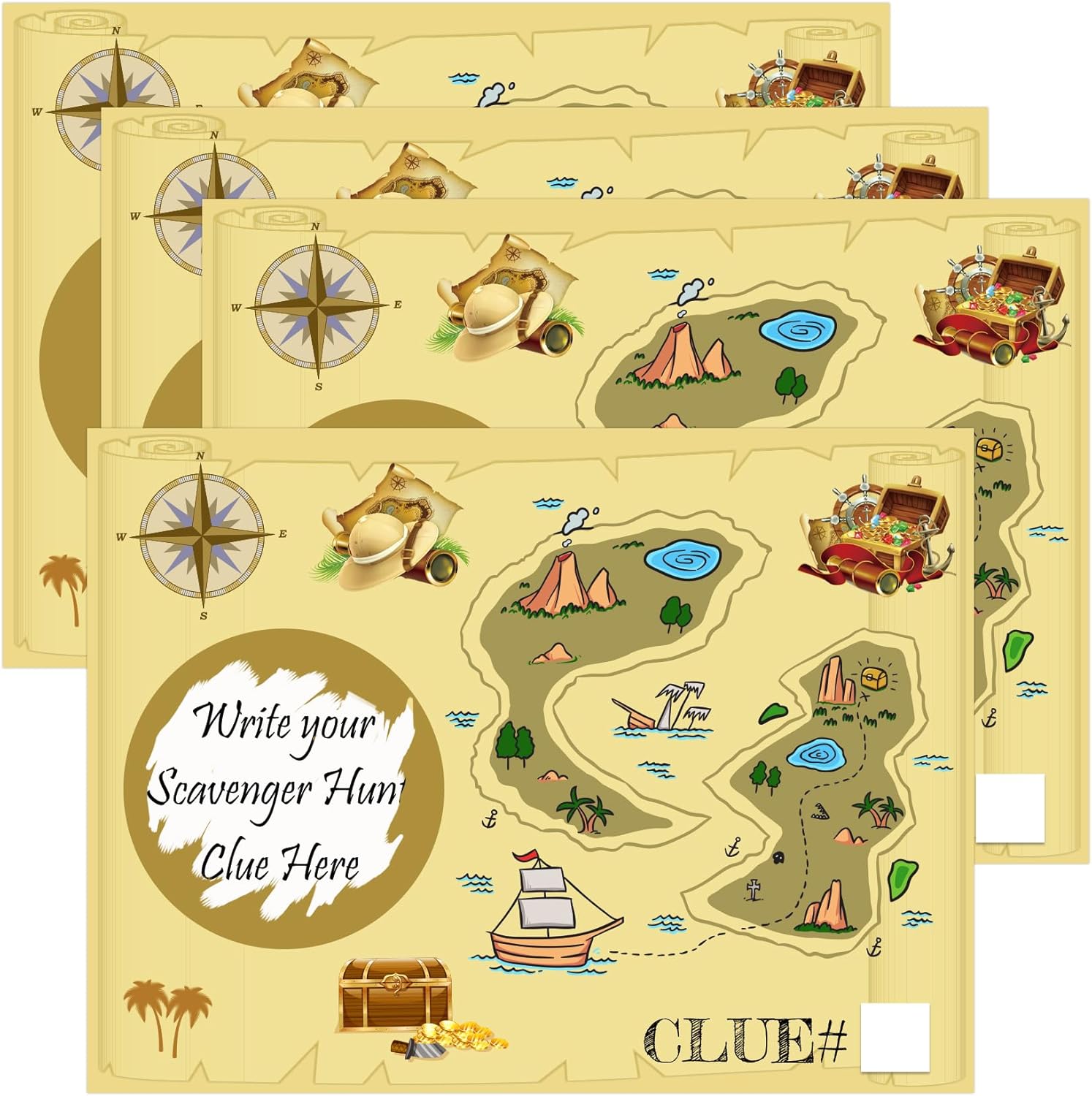 20 Treasure Map Scratch Off Ca - Scavenger Hunt Card recensione e prezzo